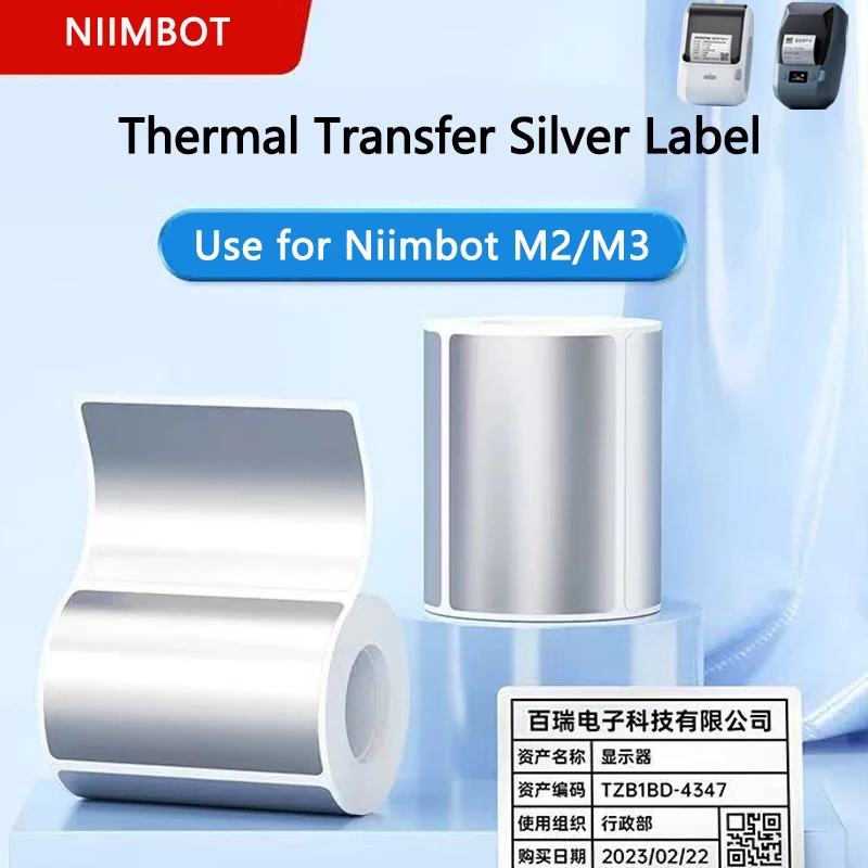 Office Hi Tech - Niimbot M2/M3 Etichetta in argento Carta