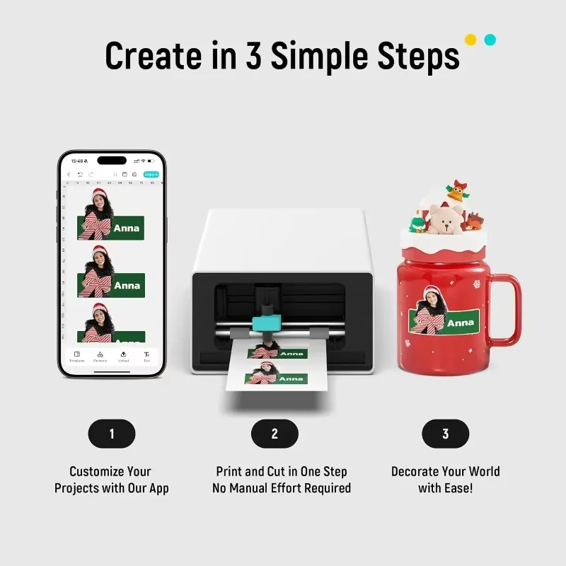 Label Printer Thermal - PixCut S1 Macchina Multifunzione per Creare