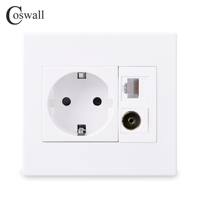 Patch Panel Cat6 - Coswall PC Panel 16A presa di