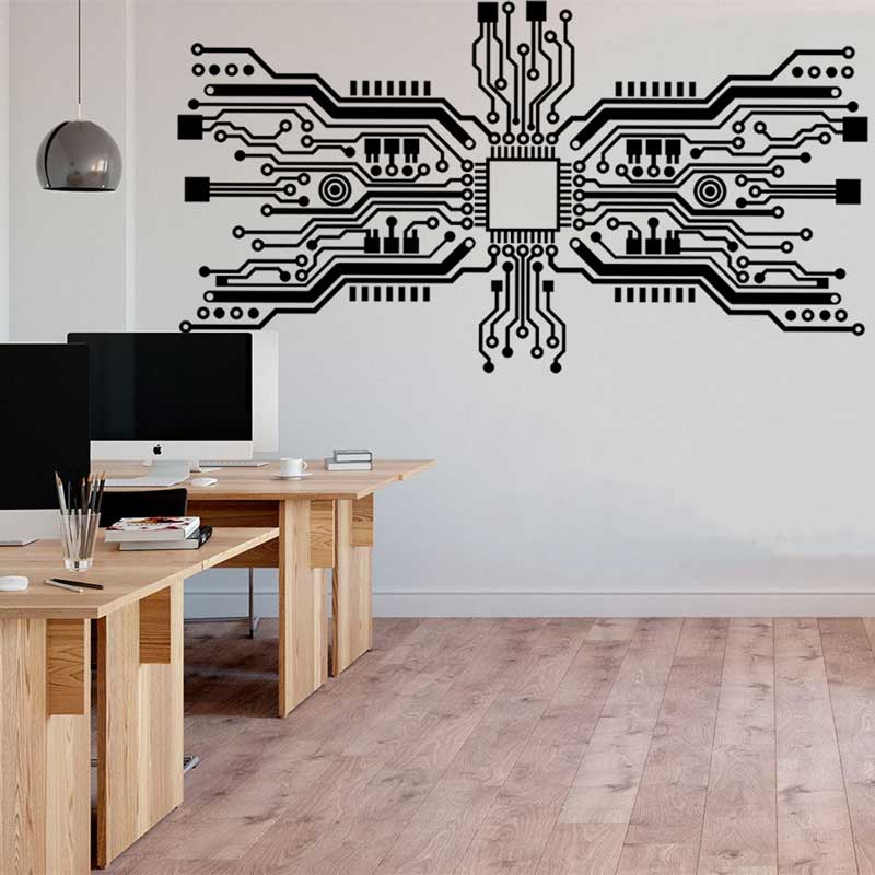The Office It Tech - Circuito stampato Chip Wall Sticker tecnologia